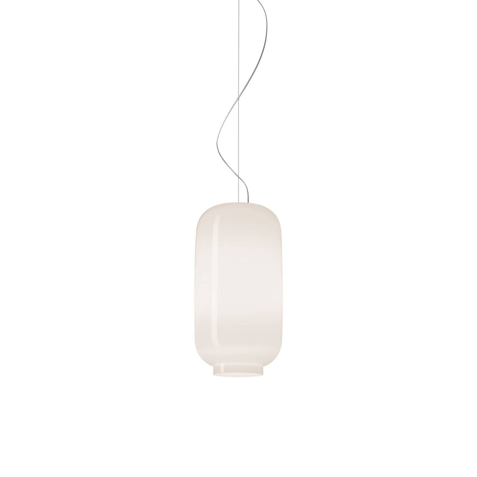 Foscarini Chouchin Bianco 2 závesné LED on/off, Kuchyňa, fúkané sklo, 24W, K: 43cm