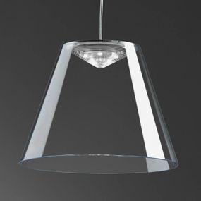 Rotaliana Dina – priehľadné závesné LED svietidlo, Obývacia izba / jedáleň, polykarbonát, 7W, K: 15cm