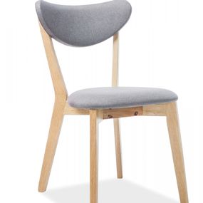 Jedálenská stolička Brando - sivá / dub
