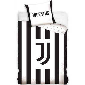 Carbotex · Bavlnené posteľné obliečky Juventus FC - motív Black & White - 100% bavlna Renforcé - 70 x 90 cm + 140 x 200 cm