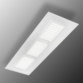 Linea Light Silné stropné LED svietidlo Dublight, Pracovňa / Kancelária, kov, polymetylmetakrylát (PMMA), 31W, P: 100 cm, L: 30 cm, K: 4cm