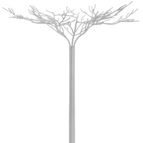 Biely kovový dekoratívne strom Leonois M - Ø 62 * 80 cm