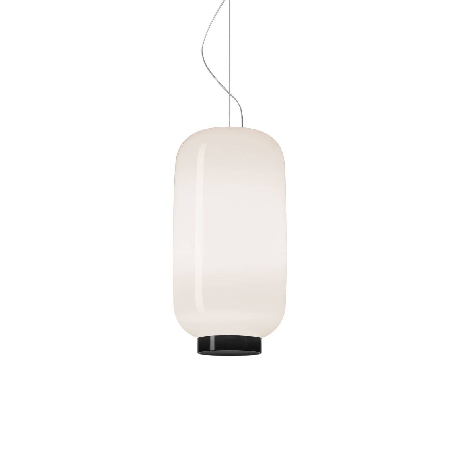 Foscarini Chouchin Reverse 2 E27 LED čierna/biela, Kuchyňa, fúkané sklo, E27, 21W, K: 43cm