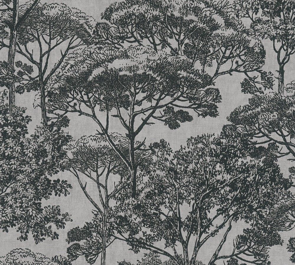 KT3-32083 A.S. Création vliesová tapeta na stenu moderná s prírodným motívom stromov Cuba 2024, veľkosť 10,05 m x 53 cm