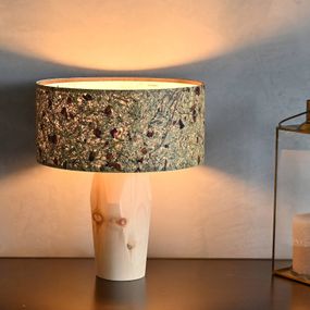 LeuchtNatur Pura stolová LED lampa limba/ruže, Obývacia izba / jedáleň, drevo, alpské seno, E27, 7W, K: 33cm