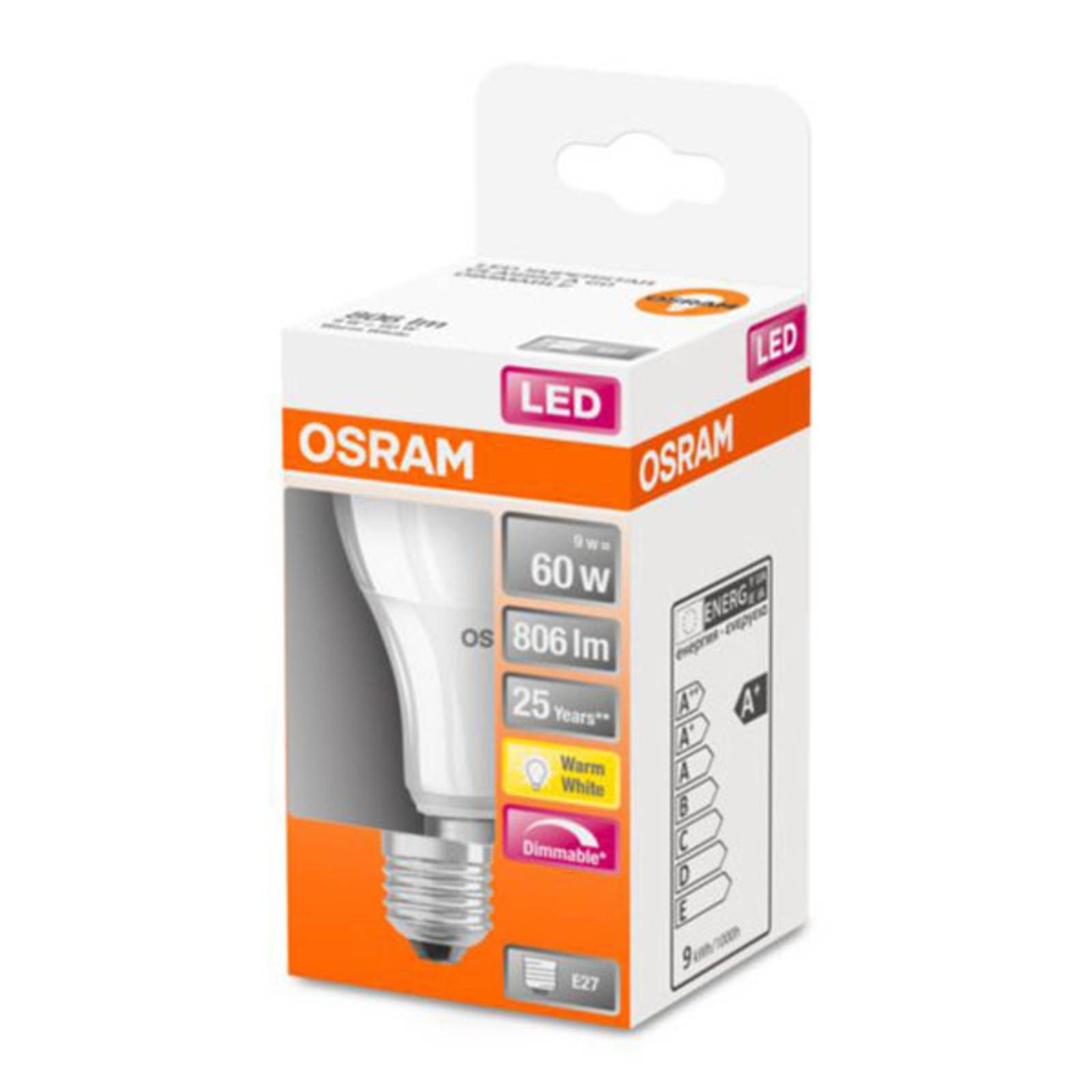 OSRAM LED žiarovka E27 8, 8W 827 Superstar matná, E27, 8.8W, Energialuokka: F, P: 10.8 cm