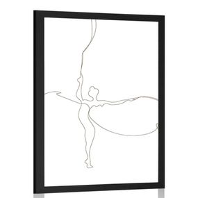 Plagát elegancia baletky - 30x45 black