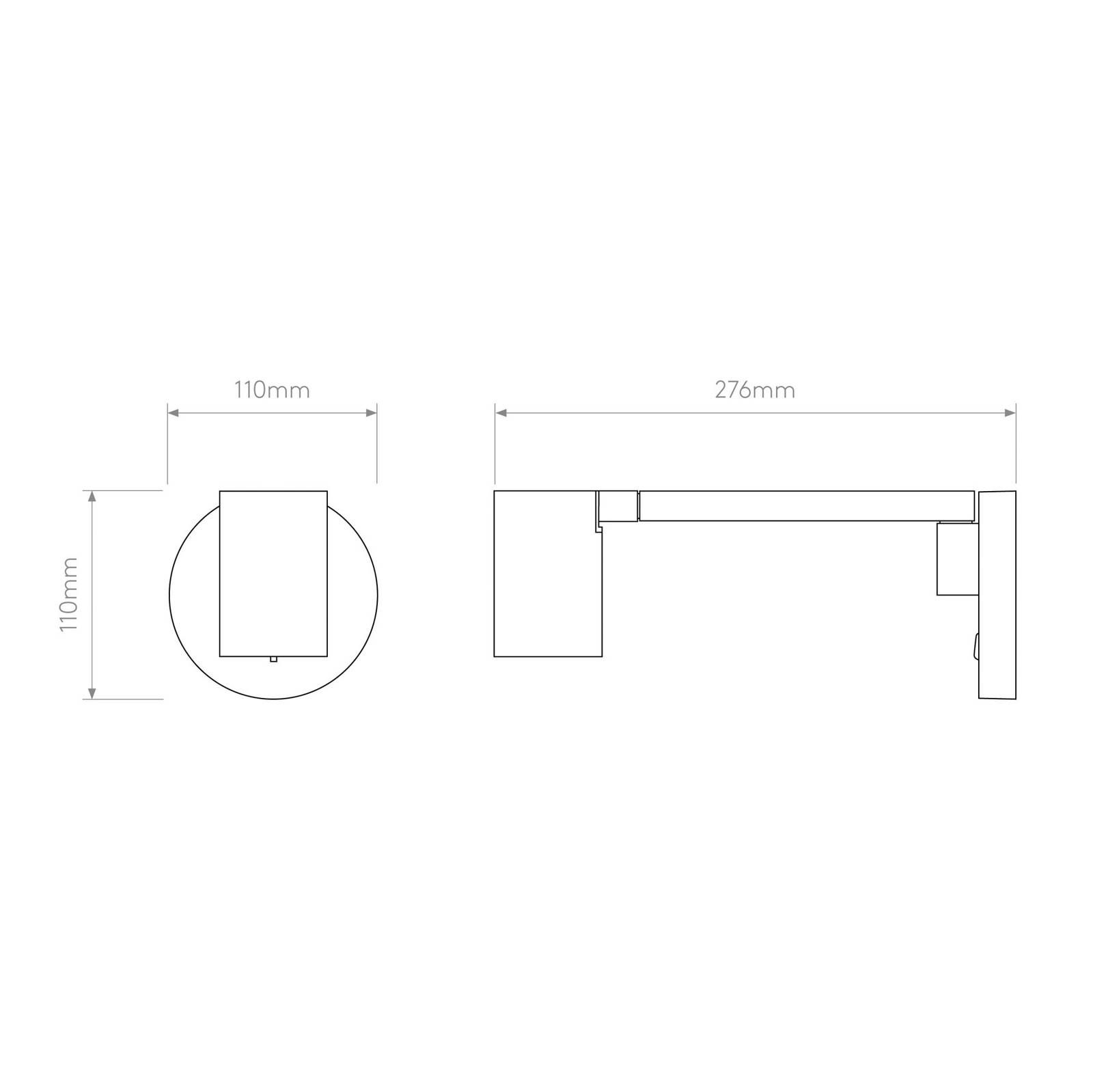 Astro Ascoli Swing nástenné svetlo, biela textúra, Obývacia izba / jedáleň, konštrukčná oceľ, GU10, 6W, L: 11 cm, K: 11cm