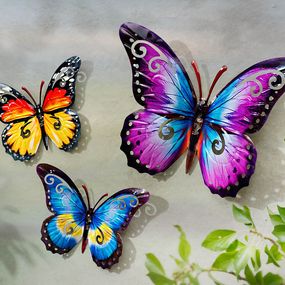 Nástenná dekorácia Motýle, sada 3 ks