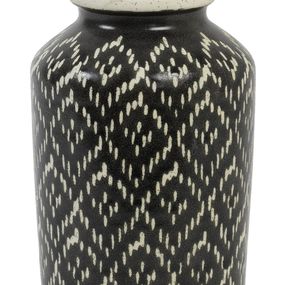 Dekoračná keramická váza ELBAS, Black-White, 20,5 cm menšia