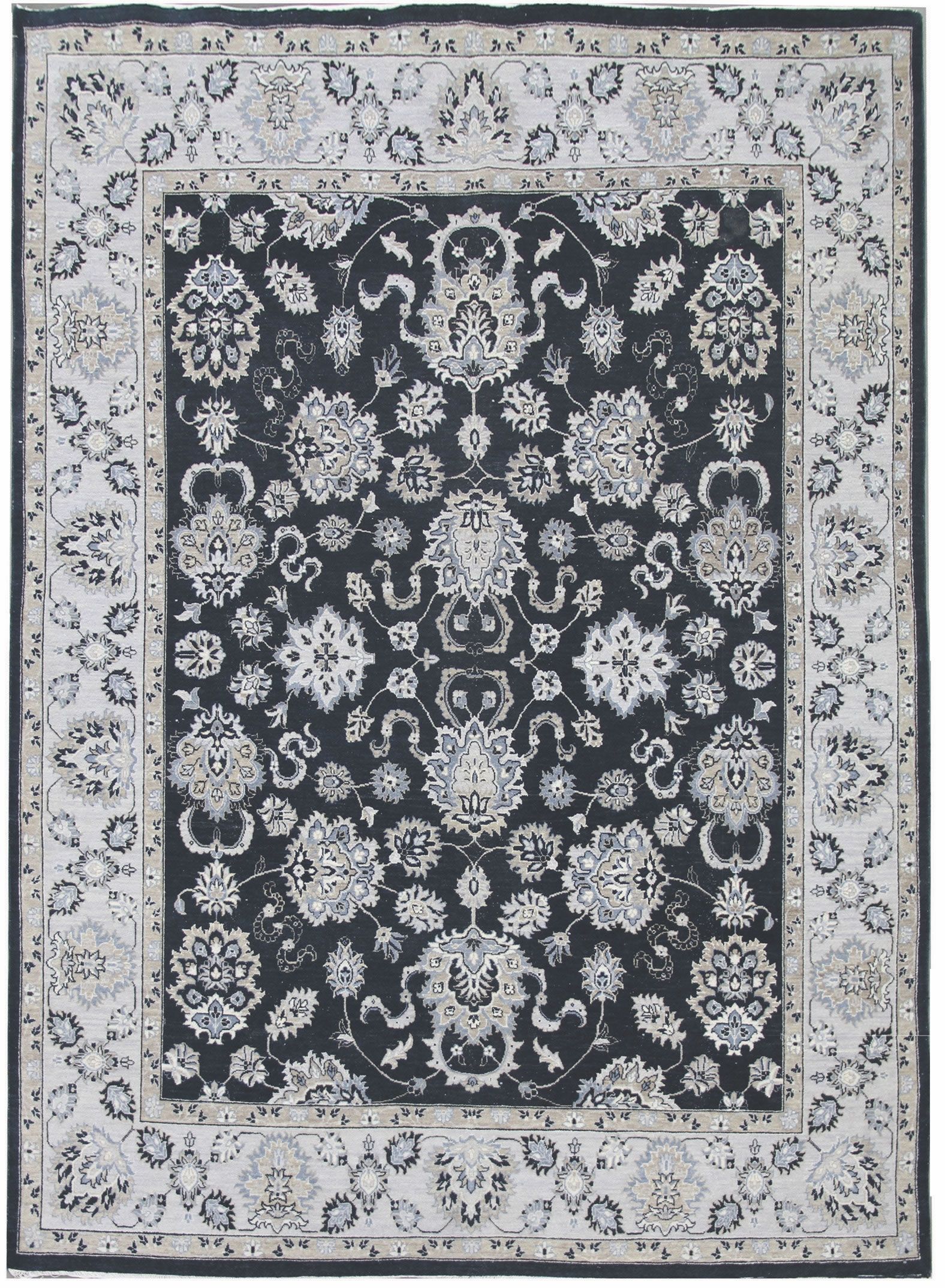 Diamond Carpets koberce Ručne viazaný kusový koberec Diamond DC-98 JN Black / ivory - 365x550 cm