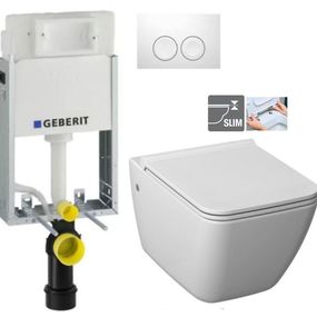 GEBERIT KOMBIFIXBasic vr. bieleho tlačidla DELTA 21 + WC JIKA PURE + SEDADLO duraplast 110.100.00.1 21BI PU1