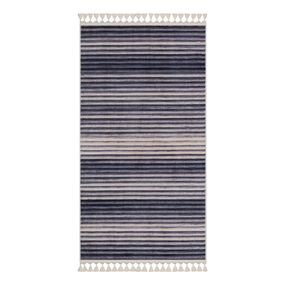 Sivo-béžový umývateľný koberec behúň 200x80 cm - Vitaus