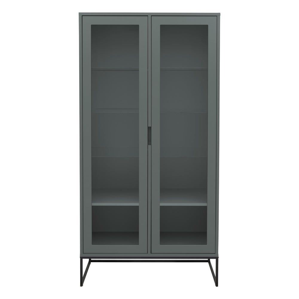 Sivozelená vitrína 90x178 cm Lipp - Tenzo