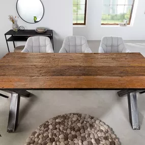 Dizajnový jedálenský stôl Shark X 180 cm recyklované drevo