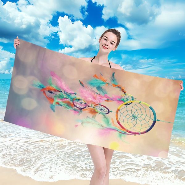 Plážová osuška s farebným lapačom snov
