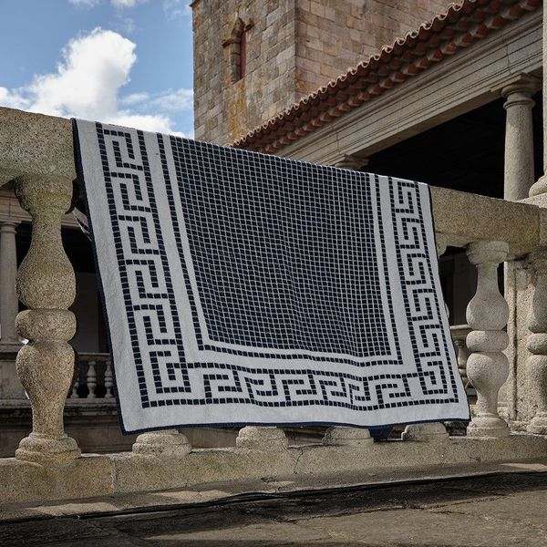 Abyss & Habidecor Luxusní černobílý plážový ručník SAMOS by Abyss & Habidecor / Egyptská bavlna