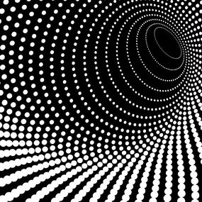 3D stena Čiernobiela ilúzia - fototapeta FM0125