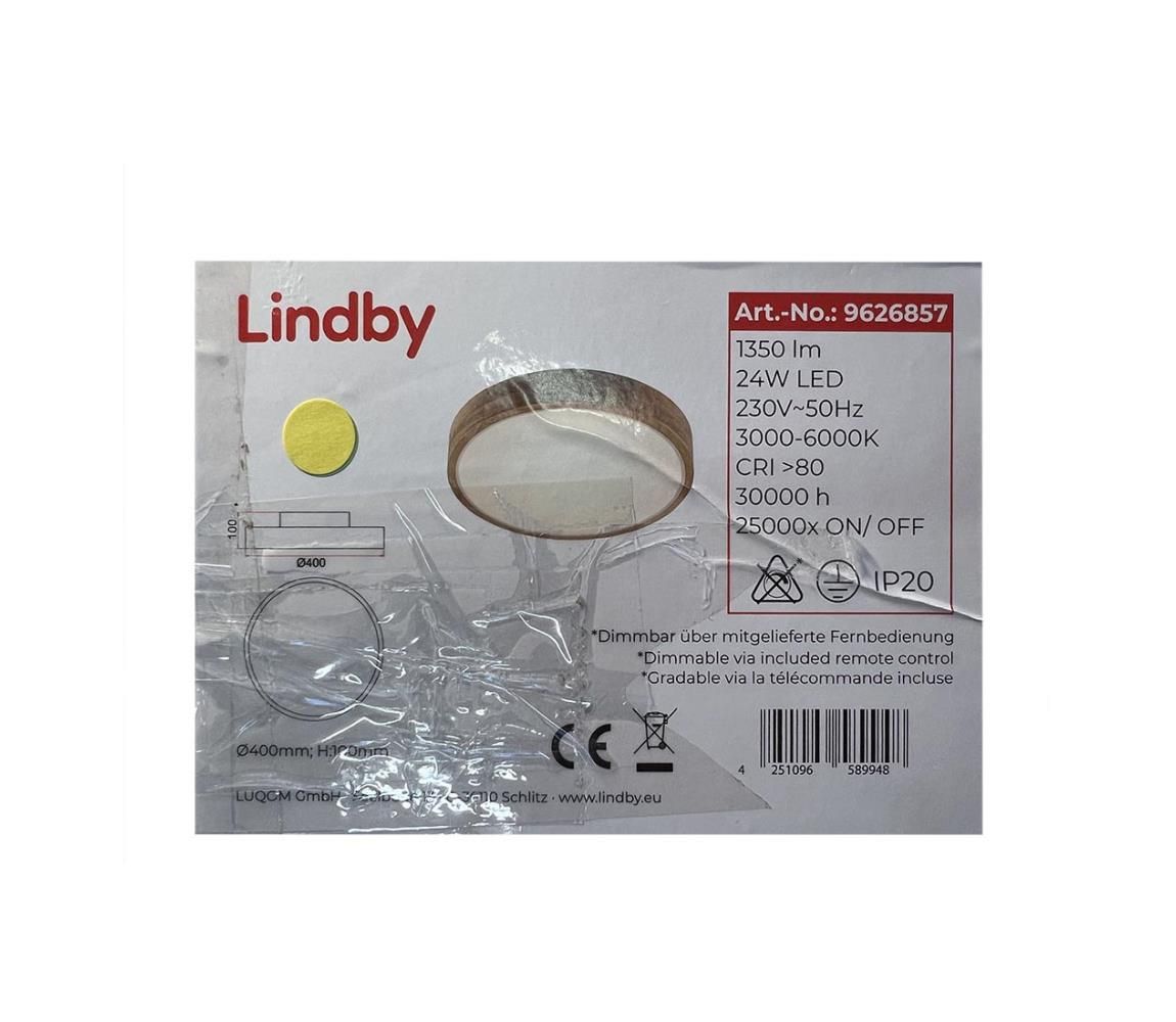 Lindby - LED Stmievateľné stropné svietidlo MILADA LED/24W/230V + DO