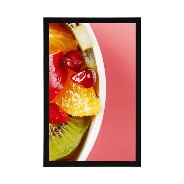 Plagát letný ovocný šalát - 20x30 white