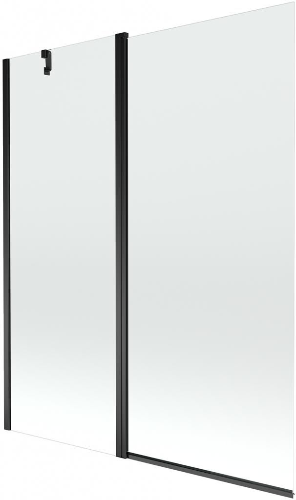 MEXEN - Flip vaňová zástena 1-krídlo 140 x 150 cm, transparent, čierna 894-140-101-70-00