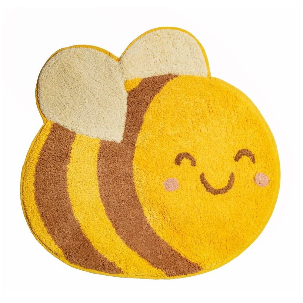 Oranžový detský bavlnený koberec Sass & Belle Bee Happy, 55,5 x 57 cm