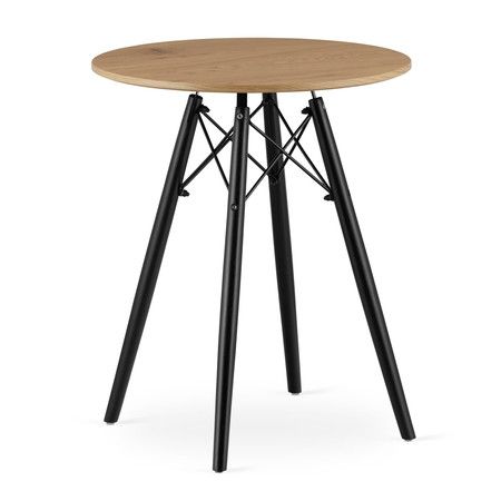 Jedálenský stôl TODI 60 cm - čierna/dub