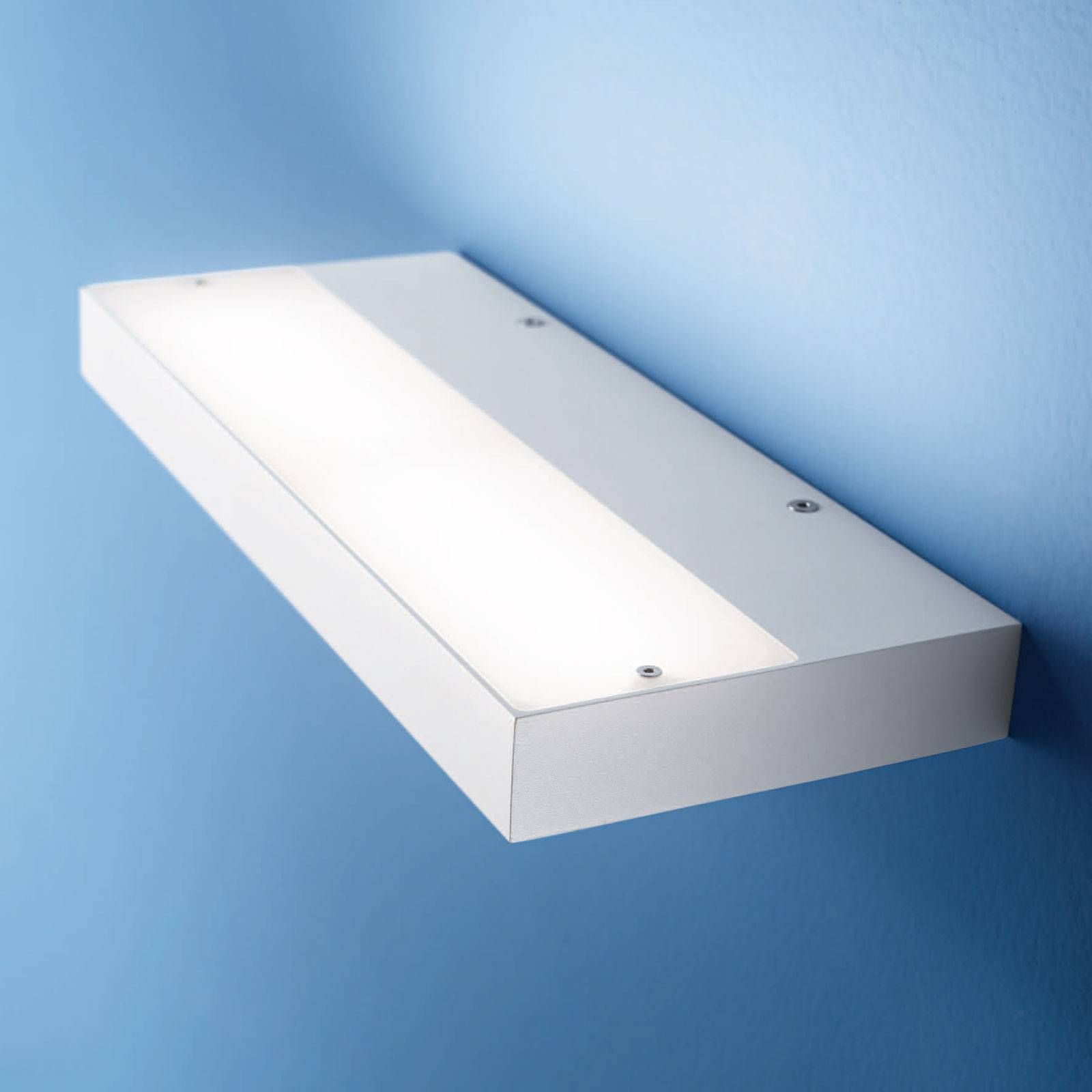 Linea Light Nástenné LED svietidlo Regolo dĺžka 24 cm, biele, Obývacia izba / jedáleň, hliník, 24W, L: 24 cm, K: 3cm
