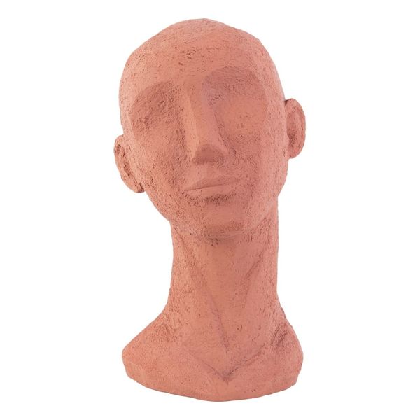 Terakotovooranžová dekoratívna soška PT LIVING Face Art, výška 28,4 cm