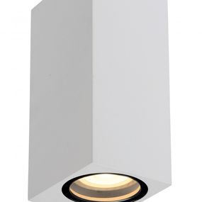 Lucide 69800/02/31 vonkajšia nástenná lampa Zaro 2x35W | GU10 | IP44 - biela, bodová, stmievateľná