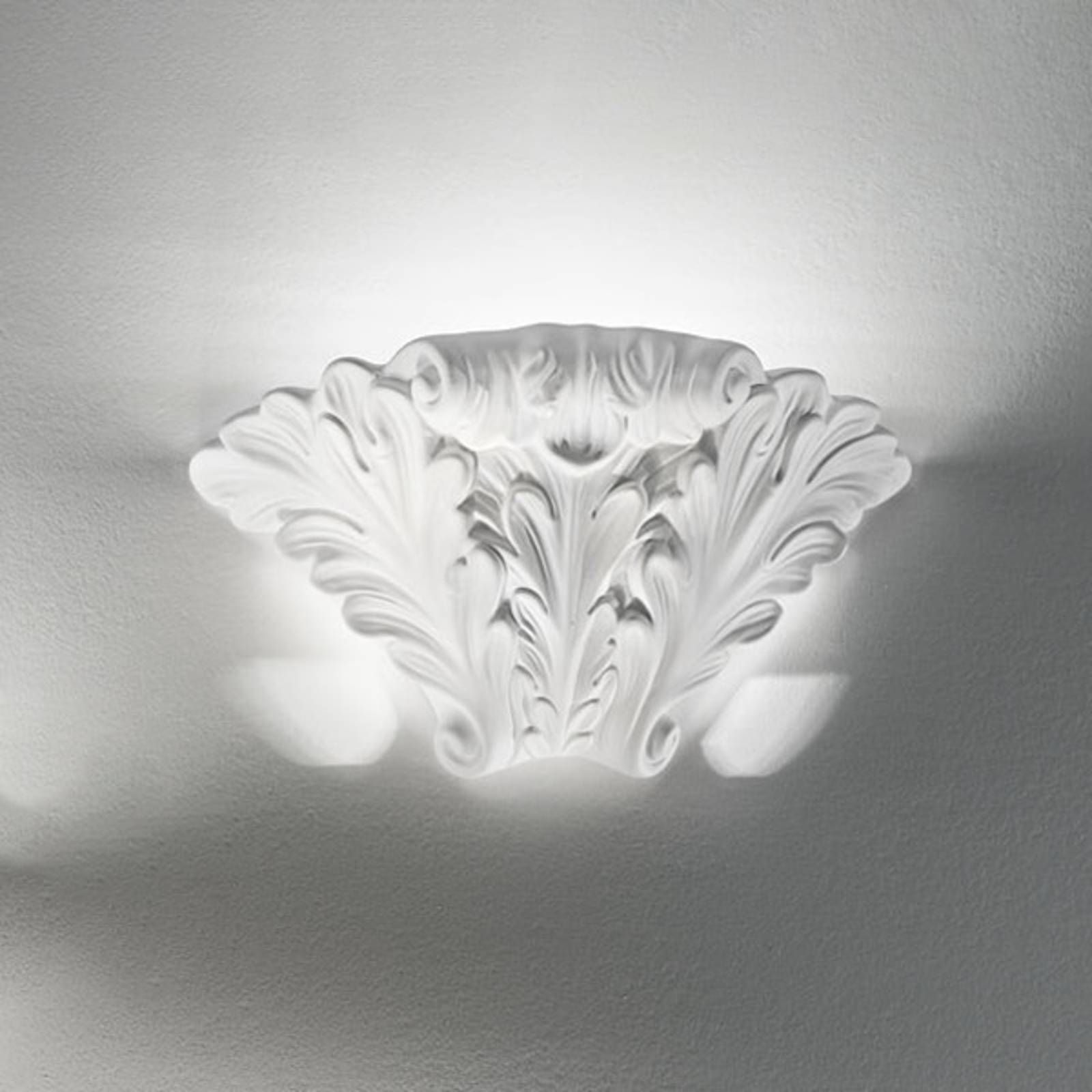 austrolux by Kolarz KOLARZ Rokoko nástenné svetlo so štukovou výzdobou, Obývacia izba / jedáleň, keramika, R7s 78.3 mm, 200W, L: 31.5 cm, K: 15cm