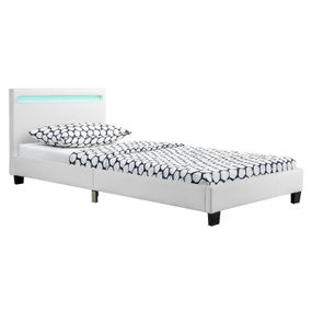 Germany24 - Čalúnená posteľ Verona 90 x 200 cm - biela