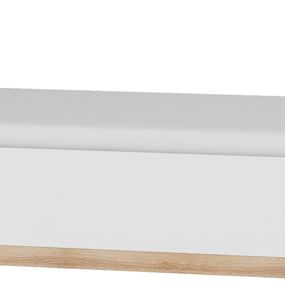 Jednolôžková posteľ s roštom Maximus MXS-19 90 - sonoma svetlá / biely lesk