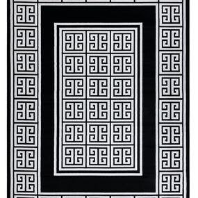 Dywany Łuszczów Kusový koberec Gloss 6776 85 greek black/ivory - 140x190 cm