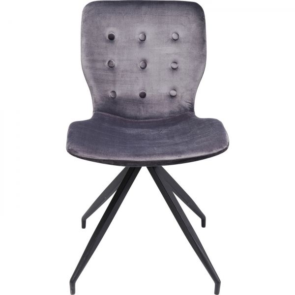 KARE Design Šedá čalouněná jídelní židle Butterfly