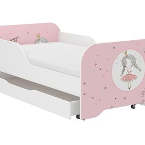 Detská posteľ KIM - PRINCEZNÁ 140x70 cm + MATRAC