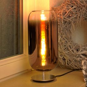 Artemide Gople Mini stolová lampa medená/striebro, Obývacia izba / jedáleň, hliník, sklo, E14, 6W, K: 34cm