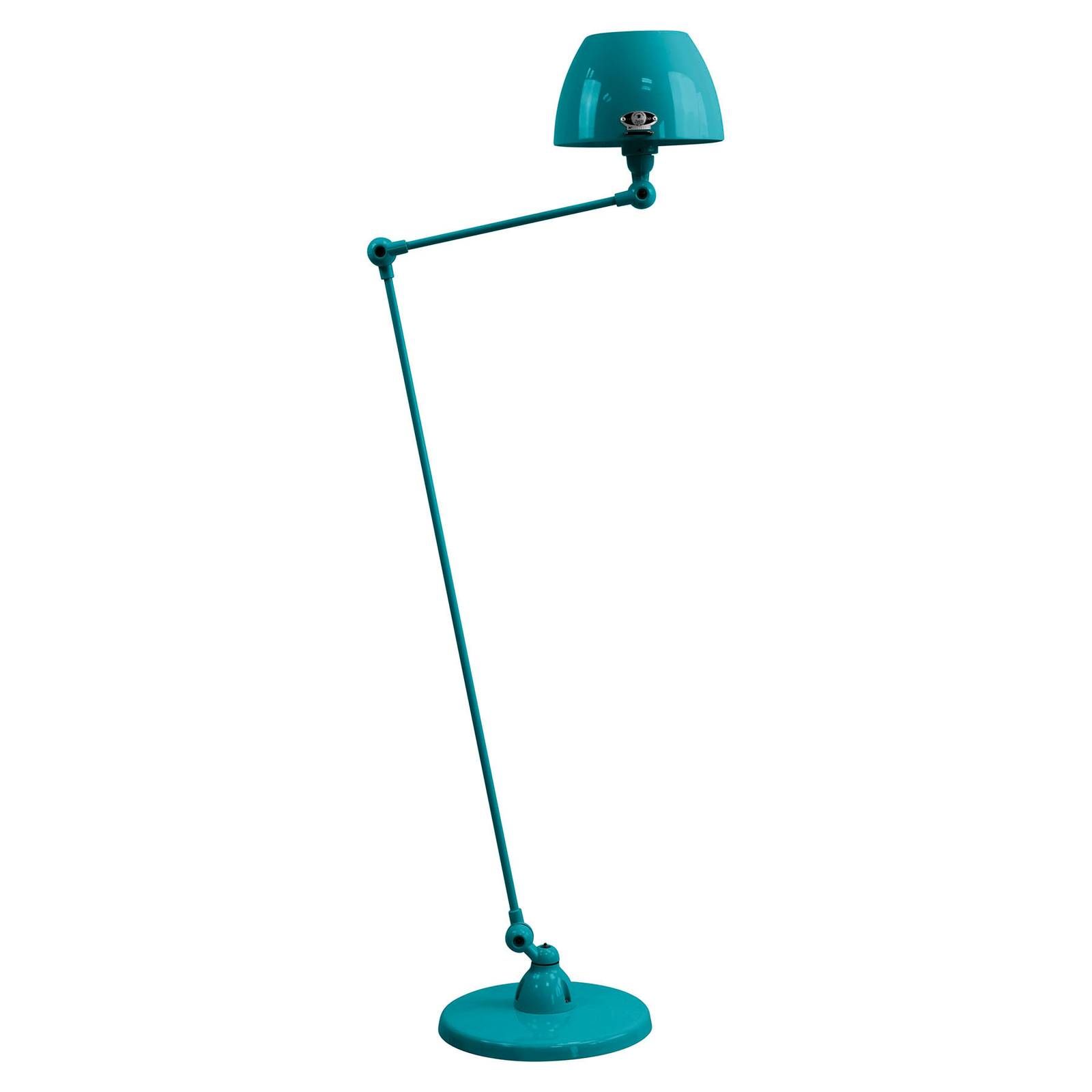 Jieldé Aicler AIC833 stojaca lampa 80+30 cm modrá, Obývacia izba / jedáleň, hliník, oceľ, E14, 25W, K: 122cm
