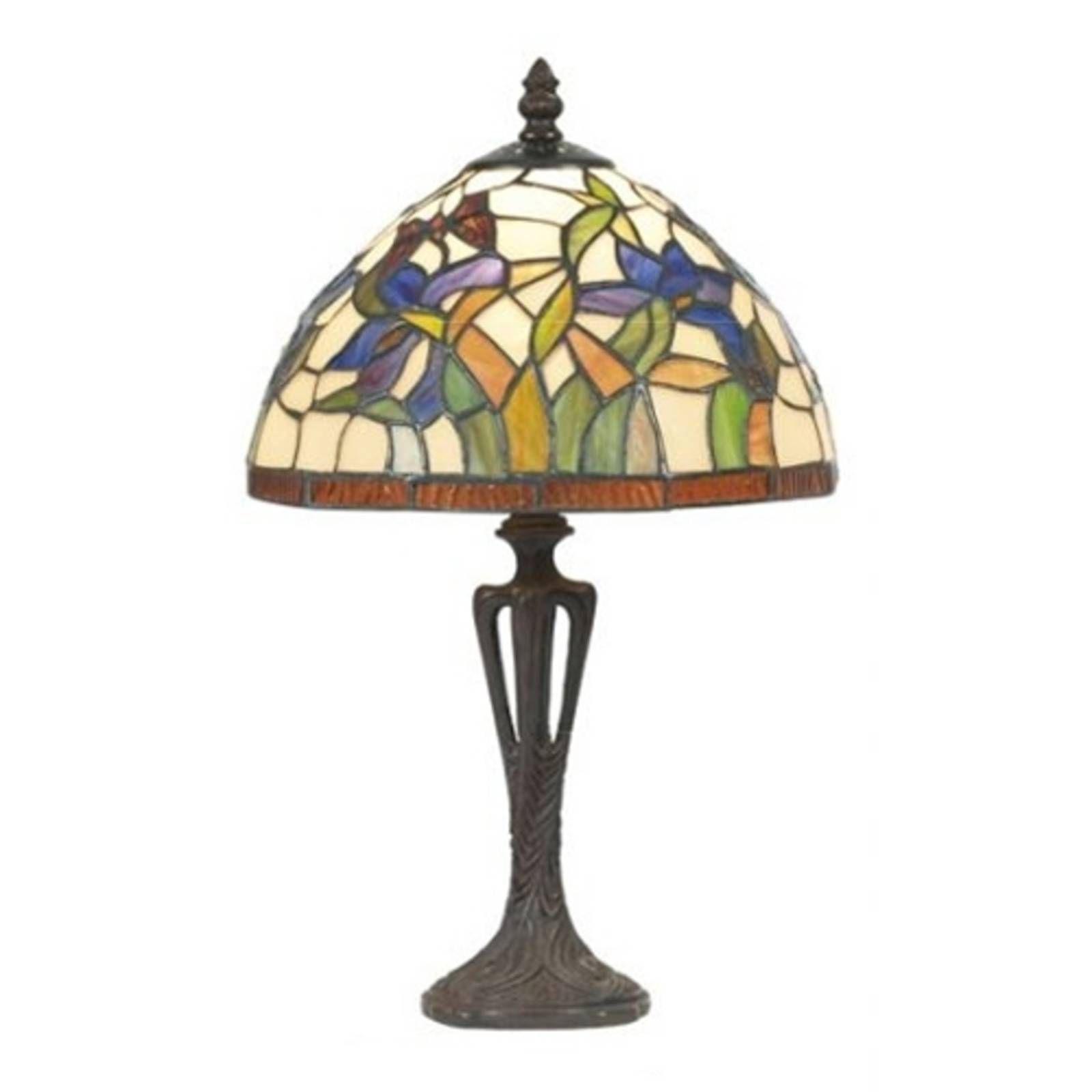 Artistar Decentná stolná lampa ELANDA v štýle Tiffany 41 cm, Obývacia izba / jedáleň, kov, sklo, E27, 60W, K: 41cm