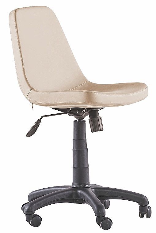 Otočná kancelárska stolička na kolieskach comfy - krémová