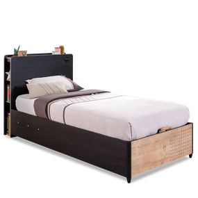 ČILEK - Študentská posteľ s úložným priestorom BLACK 100x200 cm