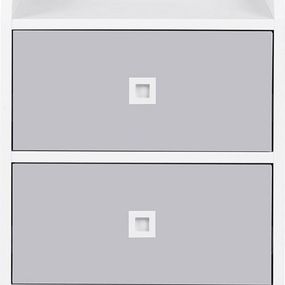 Kontejner na kolečkách MIRUM šedý/bílý