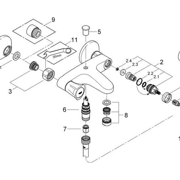 Grohe Costa L - Rošt na líniový sprchový žľab 650, nehrdzavejúca oceľ/mat 2546010A