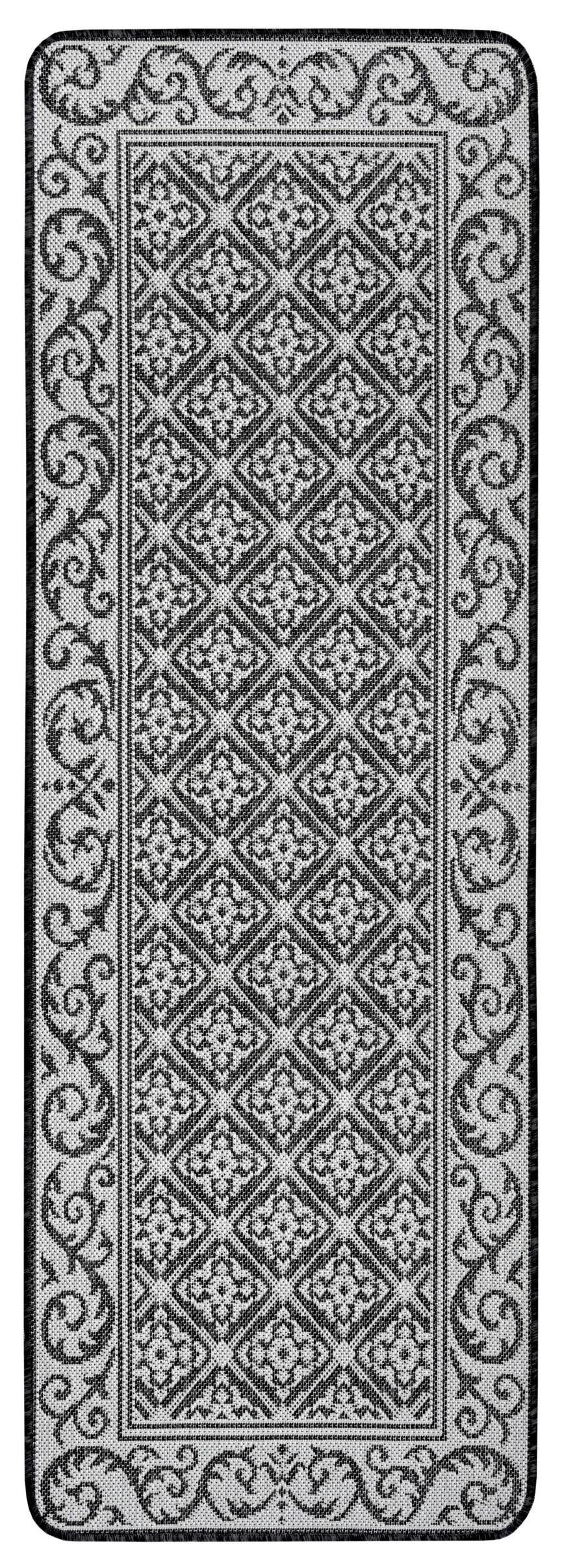Hanse Home Collection koberce Behúň Weave 105259 Anthracite Gray Cream - 67x180 cm