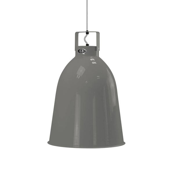 Jieldé Clément C360 závesná lampa sivá lesklá Ø36, Obývacia izba / jedáleň, hliník, E27, 100W, K: 52cm