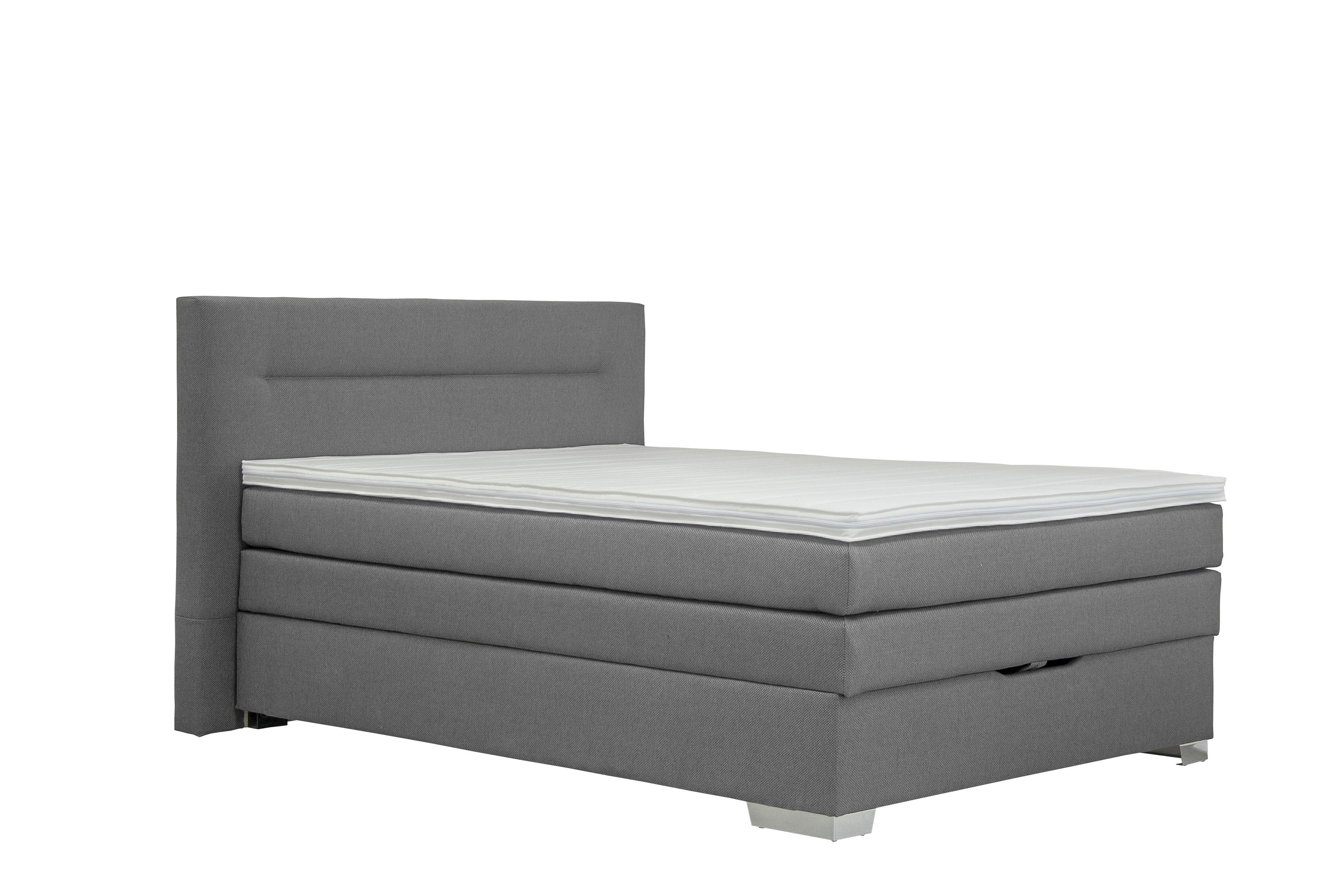 Manželská posteľ Boxspring 140 cm Blanár Doria (tmavosivá) (s matracmi)