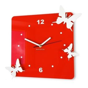DomTextilu Nástenné dekoračné hodiny motýle 7837-240984