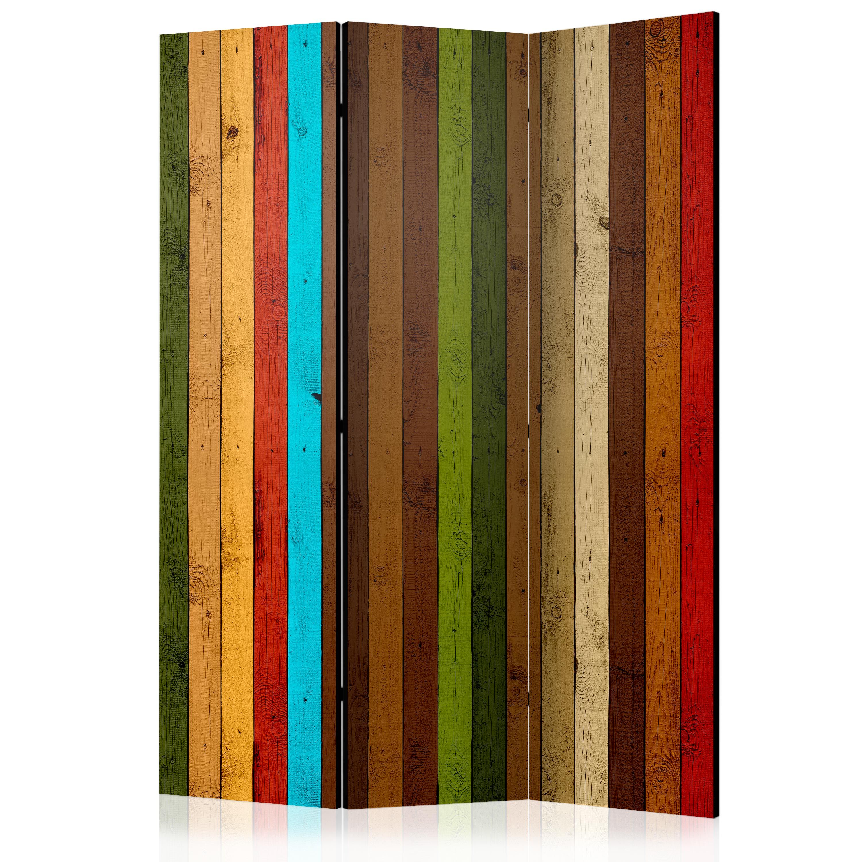 Artgeist Paraván - Wooden rainbow [Room Dividers]