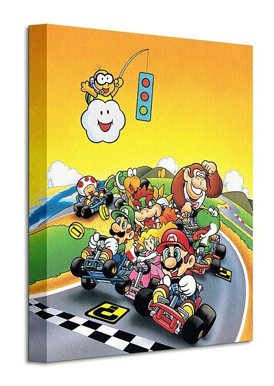 Super Mario Kart (Retro) - Obraz na płótnie WDC92451