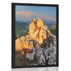 Plagát krásne Vršatské bradlá na Slovensku - 60x90 black